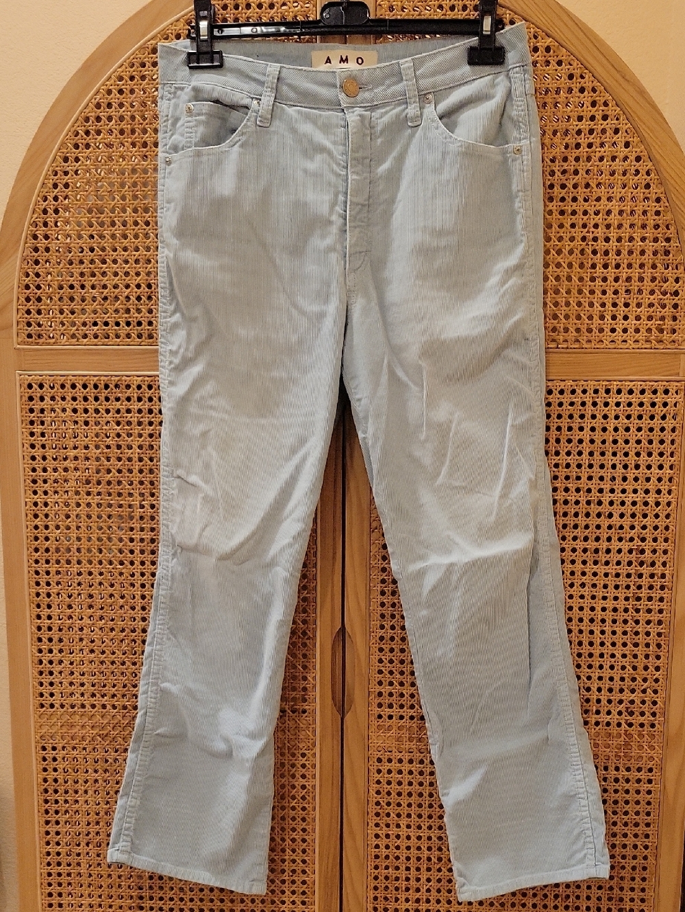AMO Pastel Blue Corduroy Flare Pants